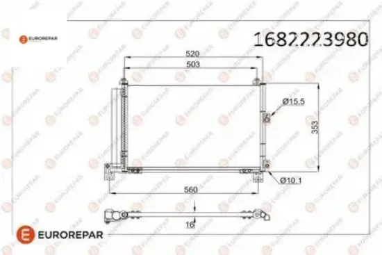Erp klima radyatörü ford ranger (et,er,eq,r_) mazda b-serıe (un) bt-50 (cd) eurorepar  resmi