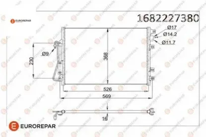 Erp klima radyatörü nissan kubıstar (x76) 1.2 1.6 benzin 1.5 dizel eurorepar  resmi