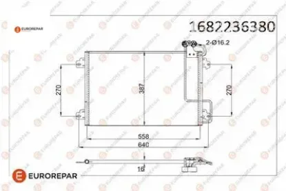 Erp klima radyatörü renault scenıc ı mpv (ja0/1,fa0_) megane ı (la0/1_) eurorepar  resmi