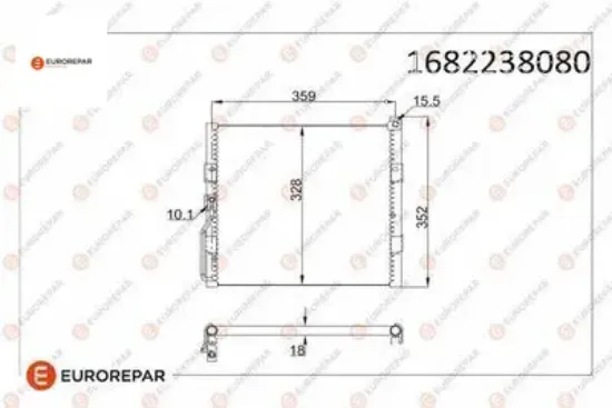 Erp klima radyatörü honda cıvıc vı (ma,mb) v (ej) crx ııı (eh,eg) eurorepar  resmi