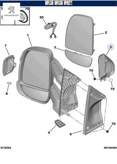 Çıta peugeot 14403870zd/ 735724004 resmi