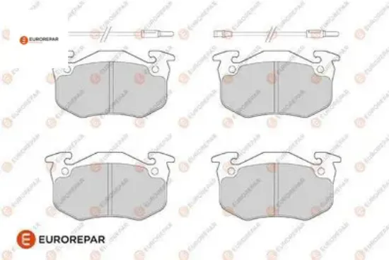 Erp fren balatası (200mm) twingo ı (c06_) (s06_) clio ı (s57_)  gdb328 eurorepar  resmi