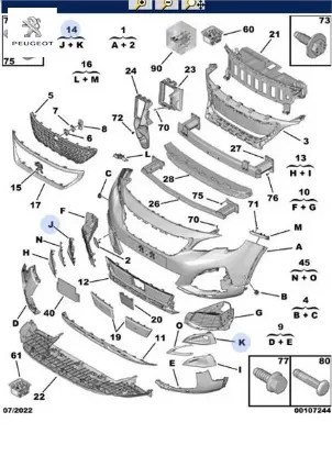Sis far çerçevesi 3008 p84 peugeot  resmi