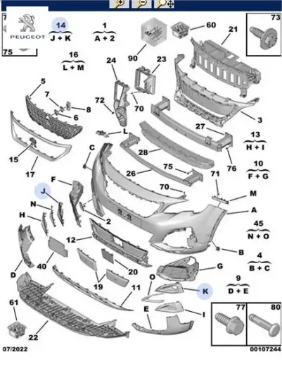 Sis far çerçevesi 3008 p84 peugeot  resmi