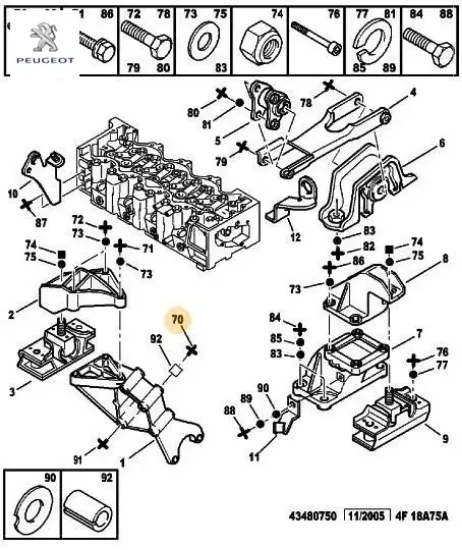 Salıncak bağlantı vidası peugeot  resmi