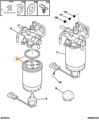Mazot filtresi boxer 2.8hdı 02-06/1906.93 peugeot 1906.93 resmi