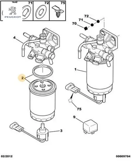 Mazot filtresi boxer 2.8hdı 02-06/1906.93 peugeot 1906.93 resmi