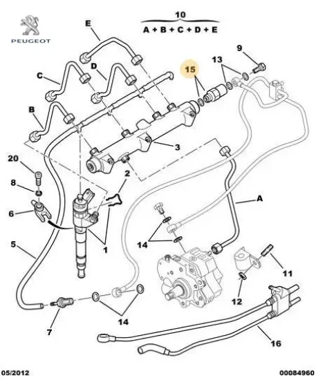 Mazot pompa kaptörü   boxer ııı 2.2hdı peugeot 1920.Sg resmi