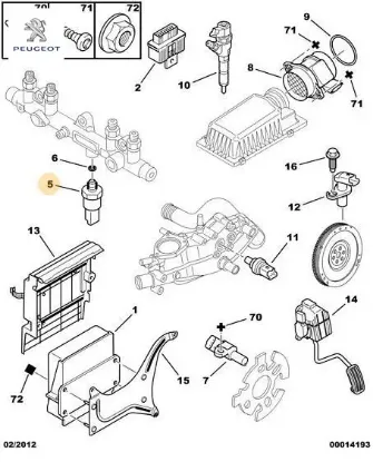 Mazot basınç kaptörü peugeot 1920.Sz resmi