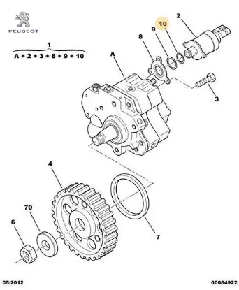 Mazot regulatör contası peugeot  resmi