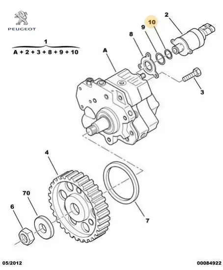 Mazot regulatör contası peugeot  resmi