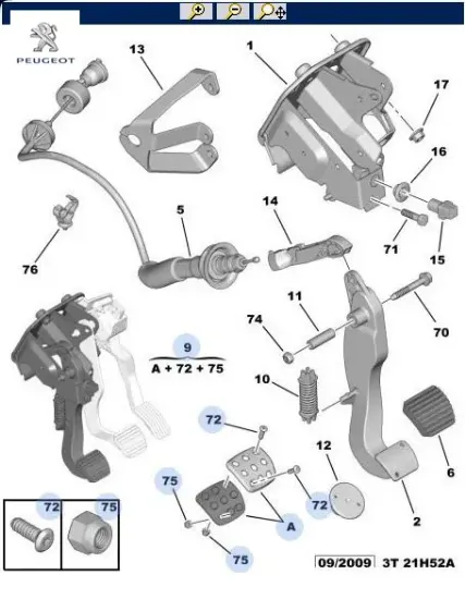 Debriyaj pedal lastiği peugeot  resmi