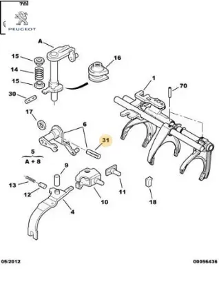 Vites çatal pimi peugeot  resmi