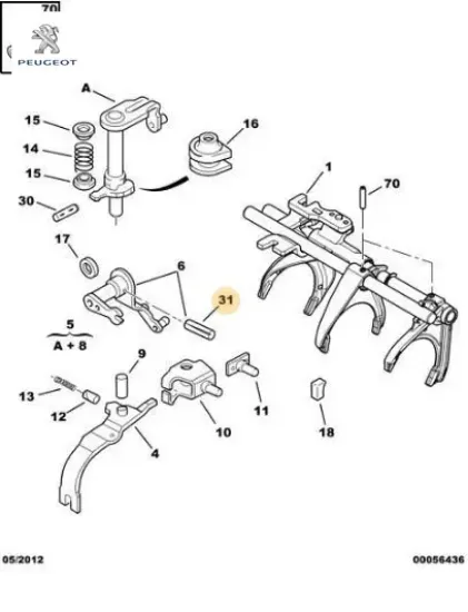 Vites çatal pimi peugeot  resmi