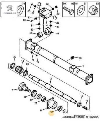 Sağ ön aks iç rulmanı    prt-106-206-306-307-406 peugeot snr.6006.Eej30 resmi