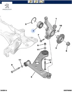 Ön aks rulmanı peugeot  resmi