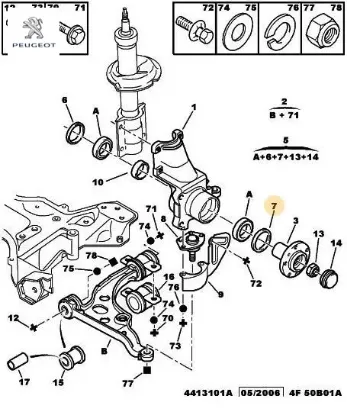 Ön porya keçesi iç  69*85-10 boxer 1.4 peugeot  resmi