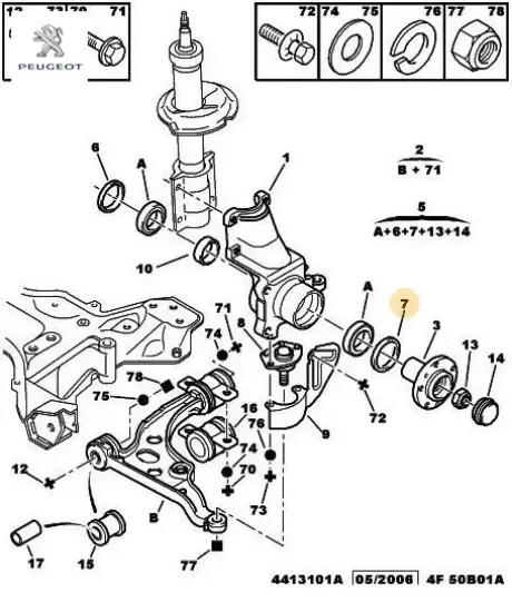 Ön porya keçesi iç  69*85-10 boxer 1.4 peugeot  resmi