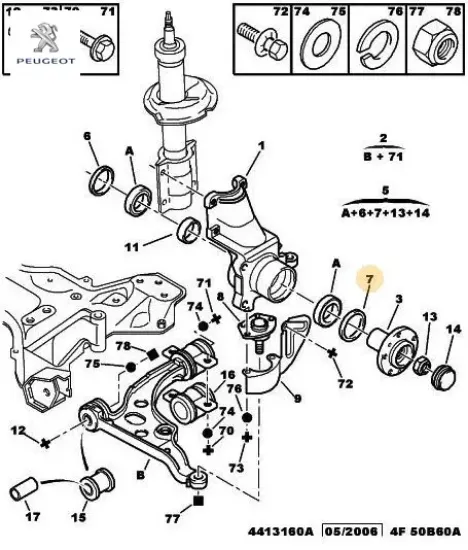Ön porya keçesi 70*90-13,5    boxer 1,8 peugeot  resmi
