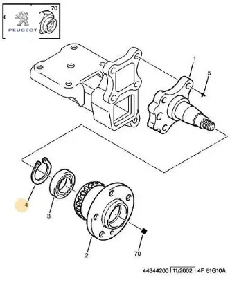 Arka porya rulman keçesi peugeot  resmi