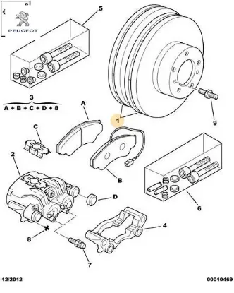 Arka fren disk aynası  boxer 1.4 96-06 peugeot 4246.Y9 resmi