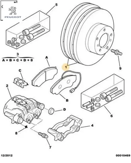 Arka fren disk aynası  boxer 1.4 96-06 peugeot 4246.Y9 resmi