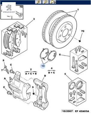 Ön fren balata sekmanı peugeot  resmi