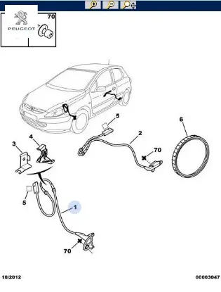 Ön abs kaptoru 307 peugeot  resmi