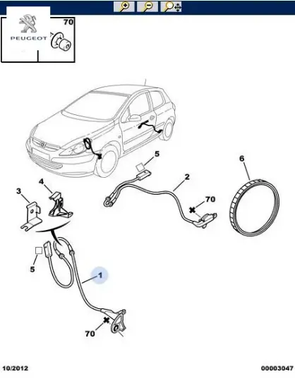 Ön abs kaptoru 307 peugeot  resmi