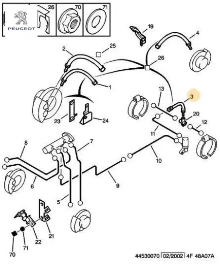 Fren hortumu//peugeot peugeot  resmi