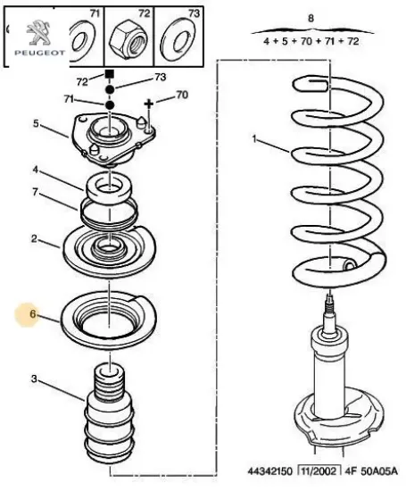 Helezon yay alt takoz boxer peugeot  resmi