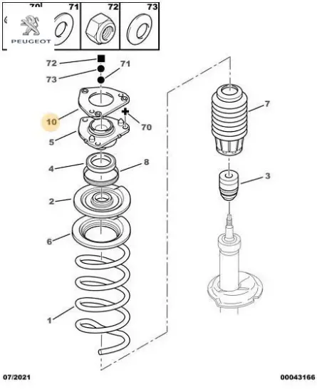 Amortısor ust tablası peugeot  resmi