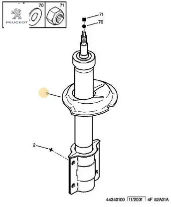 Ön amortisör sağ sol boxer//peugeot peugeot  resmi
