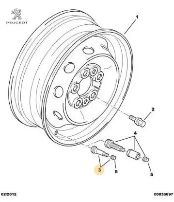 Tekerlek subap takımı boxer peugeot  resmi