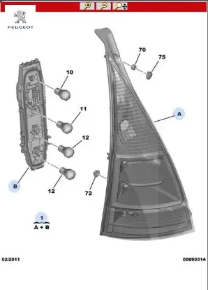 Arka lamba peugeot 6350.X5 resmi