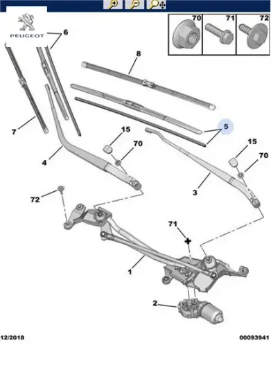 Silecek süpürgesi peugeot  resmi
