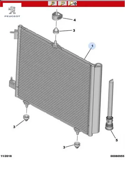 Klima radyatörü  207-c3 peugeot 6455.El resmi