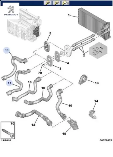 Hava ısıtıcı borusu    3008 peugeot  resmi