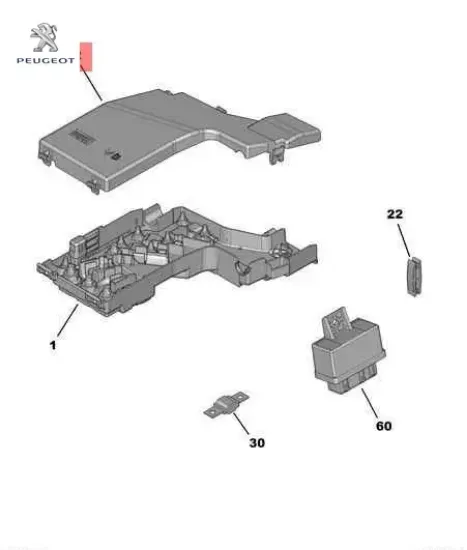 Sigorta kutu kapağı  partner tepee peugeot  resmi