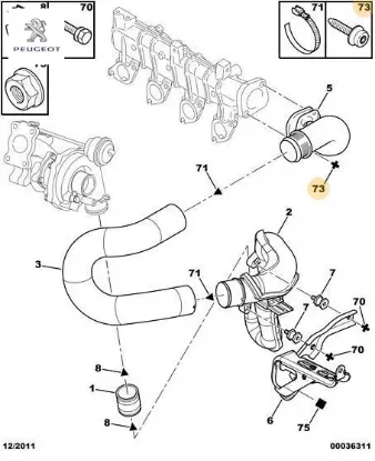 Motor kulak bağlan civata peugeot  resmi