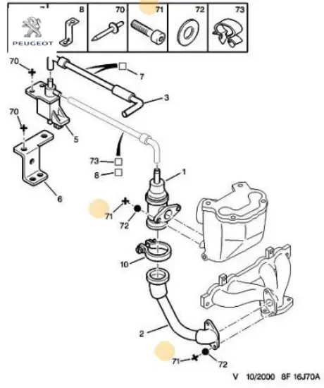 Bağlantı vidası peugeot  resmi