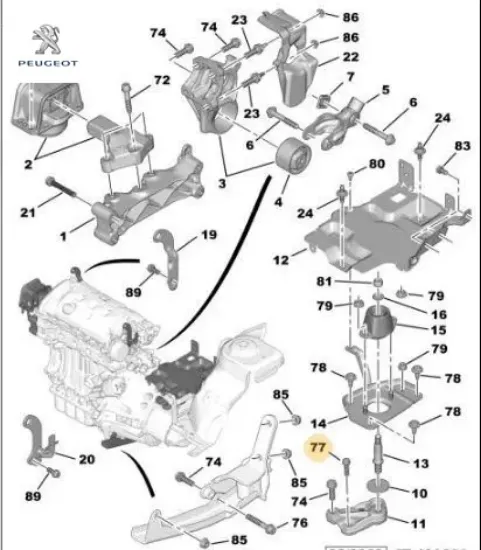 Motor kulak vidası peugeot  resmi