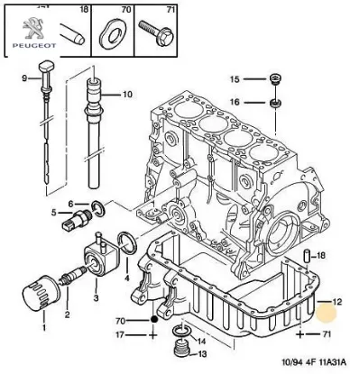 Karter civatası partner dw8 peugeot  resmi