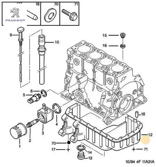 Karter civatası partner dw8 peugeot  resmi