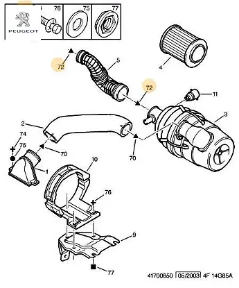 Metal kelepçe 50*70 peugeot  resmi