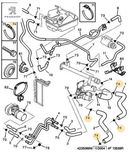 Metal kelepçe 40*69 peugeot  resmi