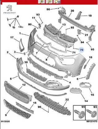 Ön tampon kener klipsi                 prt peugeot  resmi
