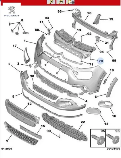 Ön tampon kener klipsi                 prt peugeot  resmi