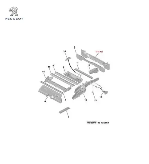 Arka panel dış sacı   partner tepee peugeot  resmi