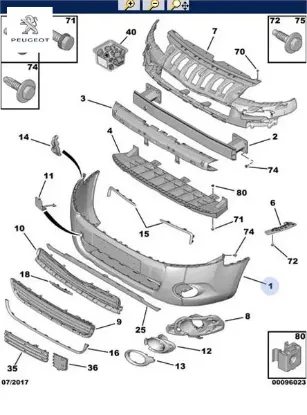 Ön tampon sissiz    partner-berlingo tepee peugeot  resmi